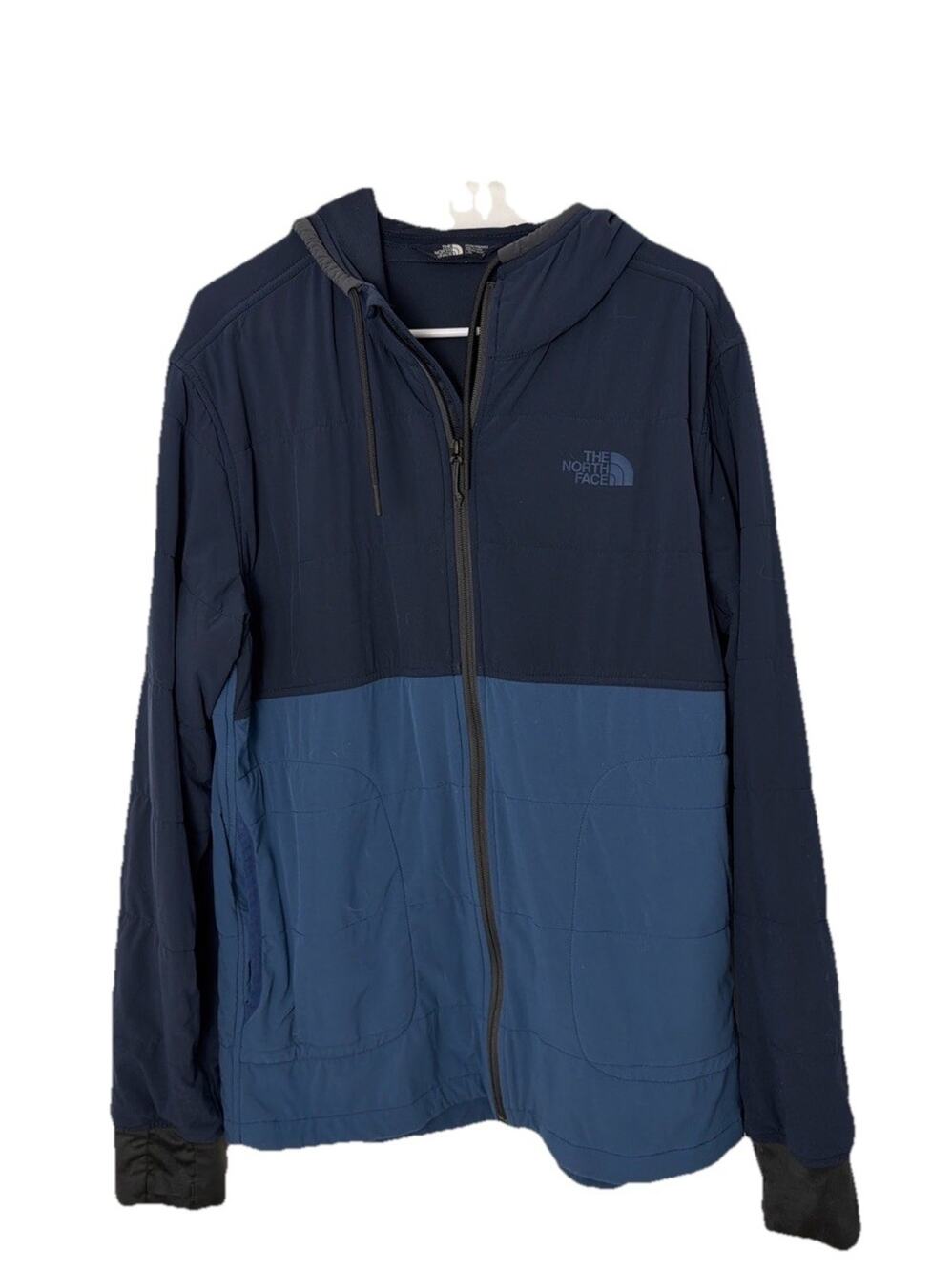 The North Face Jacket Men’s Large Hooded Insulated Blue Full Zip